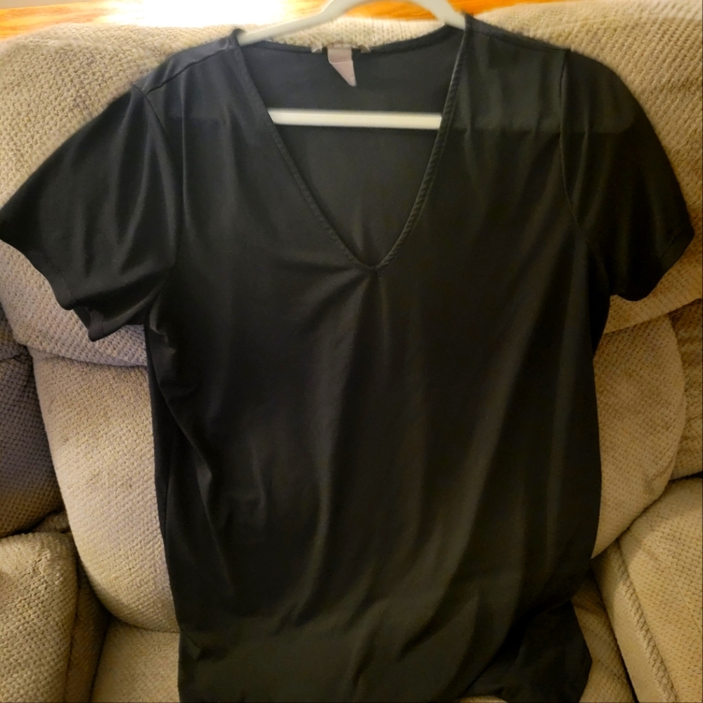 H&M plain black shift dress